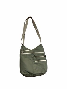 New Travelon anti theft green sling crossbody bag handbag travel nylon